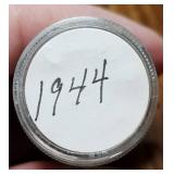 1944 DATE ROLL OF 50 WHEAT CENTS IN TUBE