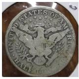 1908 BARBER SILVER HALF DOLLAR