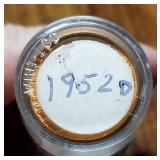 BU ROLL OF 1952-D US WHEAT CENTS (50 COINS)
