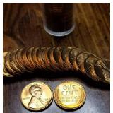 BU ROLL OF 1952-D US WHEAT CENTS (50 COINS)