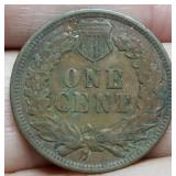 1904 INDIAN HEAD CENT XF DETAILS IN AIRTITE