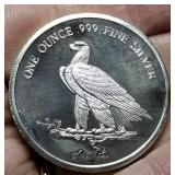 1 TROY OZ. .999 FINE SILVER INDIAN CHIEF DESIGN