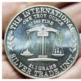 1 TROY OZ. .999 FINE SILVER VINTAGE 