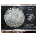 1991 AMERICAN SILVER EAGLE 1 TROY OZ. .999 FINE SILVER DOLLAR