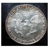1991 AMERICAN SILVER EAGLE 1 TROY OZ. .999 FINE SILVER DOLLAR