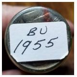 BU-UNC ROLL OF 1955 US JEFFERSON NICKELS 40 COINS