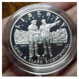 2004 US COMMEMORATIVE SILVER DOLLAR LEWIS & CLARK