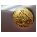 1914-D US $2.50 GOLD INDIAN BU-UNC IN CASE