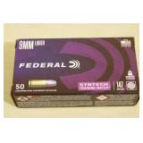 50 Federal Training Match 9mm Luger 147 Gr TSJ Ammo