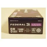 50 Federal Training Match 9mm Luger 147 Gr TSJ Ammo