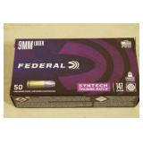 50 Federal Training Match 9mm Luger 147 Gr TSJ Ammo