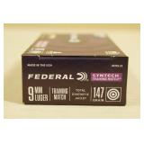 50 Federal Training Match 9mm Luger 147 Gr TSJ Ammo