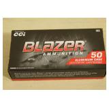 50 CCI Blazer 9mm Luger 115 Gr FMJ Aluminum Case Ammo