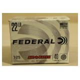 325 Federal Automatch .22 LR 40 Gr Ammo