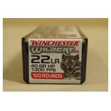 100 Winchester Wildcat .22 LR 40 Gr Copper Plated Dynapoint Ammo