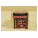 50 Hornady .22 Mag 30 Gr V-Max Ammo