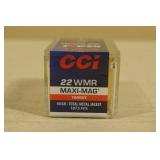 50 CCI Maxi Mag .22 WMR 40 Gr TMJ Ammo