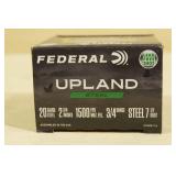 25 Federal Upland 20 Gauge 2-3/4" Steel 7-1/2 Shot Shotshells