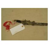 Small Scale Sword with Scabbard - Scrimshaw Design