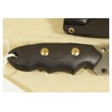 Fixed Blade Tanto Style Hunting Knife with Sheath - Rubber Handle