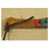 Damascus Steel Fixed Blade Hunting Knife with Leather Sheath