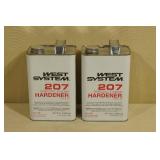 2 Cans of West System 207 Hardener - 42.2 Fl Oz