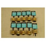 10 Gilmour 3/4" Brass Double Swivel Hose Connectors