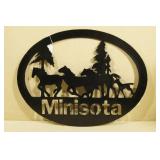 "Minisota" Cut Steel Sign - Great for a Minature Horse Lover