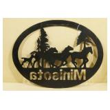 "Minisota" Cut Steel Sign - Great for a Minature Horse Lover