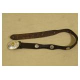 Youth Leather Belt with Buckle and Conchos