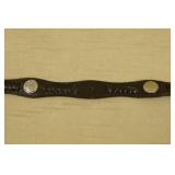 Youth Leather Belt with Buckle and Conchos