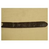 Youth Leather Belt with Buckle and Conchos