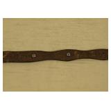 Youth Leather Belt with Buckle and Conchos