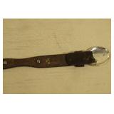 Youth Leather Belt with Buckle and Conchos