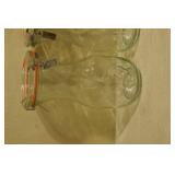 6 Weck Lidded Glass Jars - Great Wine Glasses
