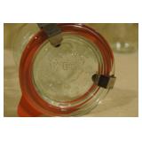 6 Weck Lidded Glass Jars - Great Wine Glasses