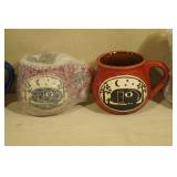 8 Coffee Mugs - Stoneware, Camping, Outdoors