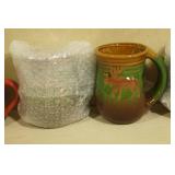 8 Coffee Mugs - Stoneware, Camping, Outdoors