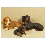 3 Plastic Dogs
