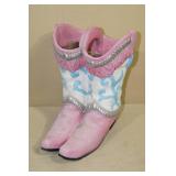 Outdoor Cowgirl Boot Décor with Rocks