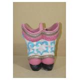 Outdoor Cowgirl Boot Décor with Rocks