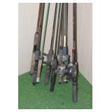 Vintage Fishing Rods with Closed Face Reels