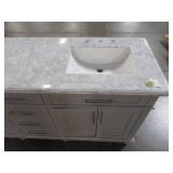 Home Decorators Collection Sonoma 72 in. W x 22 in. D Bath Vanity in Pebble Gray with Carrara Marble Top with White Sinks Sonoma 72PG