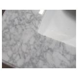 Home Decorators Collection Sonoma 72 in. W x 22 in. D Bath Vanity in Pebble Gray with Carrara Marble Top with White Sinks Sonoma 72PG