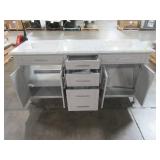 Home Decorators Collection Sonoma 72 in. W x 22 in. D Bath Vanity in Pebble Gray with Carrara Marble Top with White Sinks Sonoma 72PG