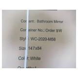 Wyndham Collection 147 in. x 84 in. Bathroom Mirror in White WC-2020-M58-WHT