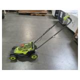 Ryobi 13 in. ONE+ 18-Volt Lithium-Ion Cordless Battery Walk Behind Push Lawn Mower P1180VNM