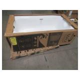 Bootz Industries Maui 60" x 30" 16 5/8" Left Drain Rectangular Alcove Soaking Bathtub in White - Enamel Damage LH Corner/Threshold and RH Threshold.
