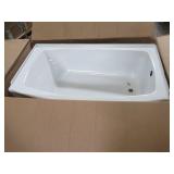 American Standard Ovation 60" x 30" x 17" Right Drain Bathtub in Arctic White - Slight Crack near Overflow.