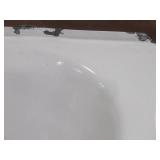 American Standard Princeton 60" x 30" Americast Left-Hand Drain Bathtub in White, - Enamel Damage LH Corner by Overflow and around Tile Flange..